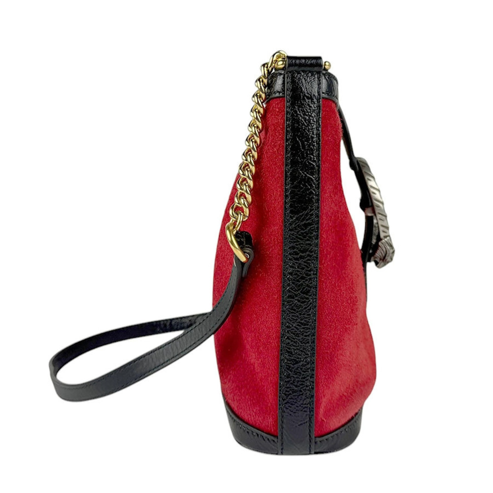 Gucci Dionysus suede black bag leather shoulder red Black Red